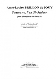 ソナタ・No.7・変ロ長調（アンヌ・ルイーズ・ブリヨン・ド・ジュイ）（ピアノ）【Sonata No.7 in Bb Major】