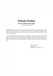 プレリュード・モーダル（カーソン・クーマン）（ホルン二重奏+ピアノ）【Prelude Modale】