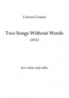 無言歌（カーソン・クーマン）（弦楽二重奏）【Two Songs without Words】