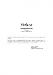 イズコル・Op.935（カーソン・クーマン）（ピアノ）【Yizkor for piano, Op.935】