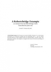 ロバーツブリッジ・エスタンピ（カーソン・クーマン）（ピアノ）【A Robertsbridge Estampie】