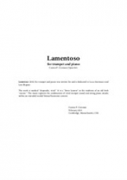 ラメントーソ（カーソン・クーマン）（トランペット＋ピアノ）【Lamentoso】