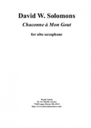 Chaconne à mon gout（デイビッド・ソロモン）（アルトサックス）