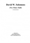 ファイブ・タイム・テーブル（デイビッド・ソロモン）（クラリネット四重奏）【Five Times Table】