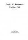 ファイブ・タイム・テーブル（デイビッド・ソロモン）（クラリネット四重奏）【Five Times Table】