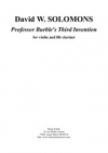 バーブル教授の3番目のインヴェンション（デイビッド・ソロモン）（クラリネット+ヴァイオリン）【Professor Burble's Third Invention】