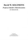 バーブル教授の3番目のインヴェンション（デイビッド・ソロモン）（弦楽二重奏曲）【Professor Burble's Third Invention】