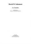 サンダル（デイビッド・ソロモン）（フルート六重奏）【Les Sandales】