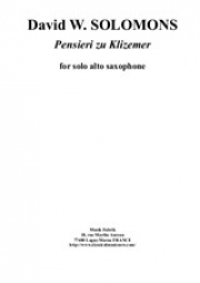 Pensieri zu Klizemer（デイビッド・ソロモン）（アルトサックス）