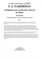 ウェーバーの最後の思考による華麗な変奏曲（フランソワ＝ジョゼフ・ナデルマン）（ハープ）【Variations sur La Dernière Pensée de Weber】