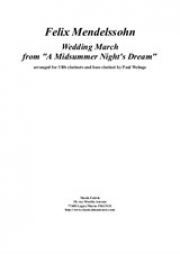 結婚行進曲「真夏の夜の夢」より（フェリックス・メンデルスゾーン）（クラリネット四重奏）【Wedding March from 'A Midsummer Night's Dream'】
