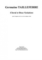コラールと2つの変奏曲（ジェルメーヌ・タイユフェール）（金管五重奏）【Choral et Deux Variations】