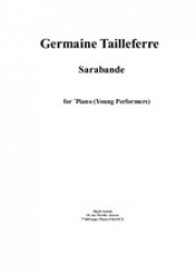 サラバンド（ジェルメーヌ・タイユフェール）（ピアノ）【Sarabande】
