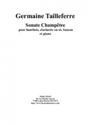 ソナタ・シャンペトル（ジェルメーヌ・タイユフェール）（木管三重奏+ピアノ）【Sonate Champêtre】