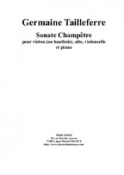 ソナタ・シャンペトル（ジェルメーヌ・タイユフェール）（弦楽三重奏+ピアノ）【Sonate Champêtre】