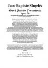 協奏的大四重奏曲・Op. 79（ジャン＝パティスト・サンジュレー）（サックス四重奏）【Grand Quatuor Concertante】