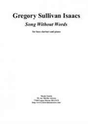 無言歌（グレゴリー・サリバン・アイザックス）（バスクラリネット+ピアノ）【Song Without Words】