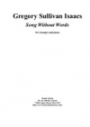 無言歌（グレゴリー・サリバン・アイザックス）（トランペット+ピアノ）【Song Without Words】