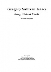 無言歌（グレゴリー・サリバン・アイザックス）（ヴァイオリン+ピアノ）【Song Without Words】