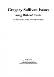 無言歌（グレゴリー・サリバン・アイザックス）（ミックス四重奏+ピアノ）【Song Without Words】