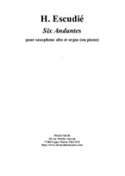 6つのアンダンテ（イッポリート・エスクディエ）（アルトサックス+ピアノ）【Six Andandes】