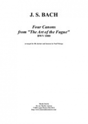 4つのカノン「フーガの技法」より（バッハ）（木管二重奏）【Four Canons from 'The Art of the Fuge'】