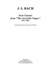 4つのカノン「フーガの技法」より（バッハ）（木管二重奏）【Four Canons from 'The Art of the Fuge'】