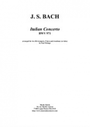 イタリア協奏曲（バッハ）（金管四重奏）【Italian Concerto】