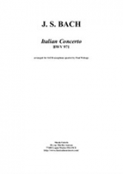 イタリア協奏曲（バッハ）（サックス四重奏）【Italian Concerto】