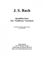 クォドリベット「ゴルトベルク変奏曲」より（バッハ）（サックス四重奏）【Quodlibet from the Goldberg Variations】