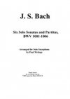 6つのソナタ＆パルティータ・BWV.1001-1006 （バッハ）（テナーサックス）【Six Sonatas and Partitas BWV 1001-1006】