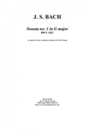 ヴィオラ・ダ・ガンバ・ソナタ・No.1・ト長調・BWV 1027（バッハ）（テナーサックス+ピアノ）【'Viola da Gamba' Sonata No.1 in G Major BWV 1027】