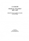 ヴィオラ・ダ・ガンバ・ソナタ・No.3・ト短調・BWV 1029（バッハ）（テナーサックス+ピアノ）【'Viola da Gamba' Sonata No.3 in G Minor BWV 1029】