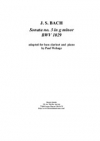 ヴィオラ・ダ・ガンバ・ソナタ・No.3・ト短調・BWV 1029（バッハ）（バスクラリネット+ピアノ）【'Viola da Gamba' Sonata No.3 in G Minor BWV 1029】