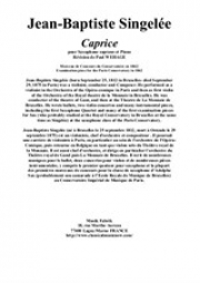 カプリス・Op.80（ジャン＝バティスト・サンジュレー）（ソプラノサックス+ピアノ）【Caprice Op.80】