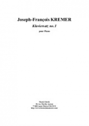 Klaviersatz No.1（ジョゼフ・フランソワ・クレマー）（ピアノ）