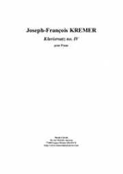 Klaviersatz No.4（ジョゼフ・フランソワ・クレマー）（ピアノ）