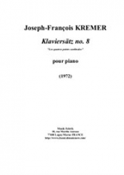 Klaviersatz No.8（ジョゼフ・フランソワ・クレマー）（ピアノ）