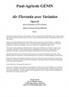 Air Florentin avec Variation（ポール・アグリコール・ジュナン）（クラリネット+ピアノ）