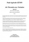 Air Florentin avec Variation（ポール・アグリコール・ジュナン）（トランペット+ピアノ）