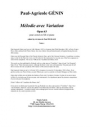 Mélodie avec variation Op.63（ポール・アグリコール・ジュナン）（トランペット+ピアノ）