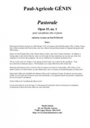 パストラール・No.1（ポール・アグリコール・ジュナン）（アルトサックス+ピアノ）【Pastorale No.1】
