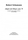 アダージョとアレグロ・Op.70（ロベルト・シューマン）（アルトサックス+ピアノ）【Adagio and Allegro Op.70】