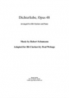 詩人の恋・Op.48（ロベルト・シューマン）（クラリネット+ピアノ）【Dichterliebe Op.48】