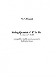 弦楽四重奏曲・No.17・K.458（モーツァルト）（サックス四重奏）【String Quartet No.17 K.458】