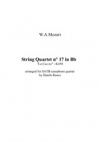 弦楽四重奏曲・No.17・K.458（モーツァルト）（サックス四重奏）【String Quartet No.17 K.458】