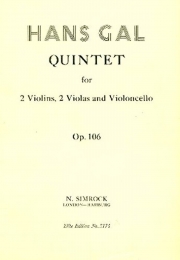 弦楽五重奏曲・ト長調・Op.106（ハンス・ガル）（弦楽五重奏）【String Quintet In G Op106】