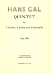 弦楽五重奏曲・ト長調・Op.106（ハンス・ガル）（弦楽五重奏）【String Quintet In G Op106】