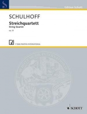弦楽四重奏曲・Op.25（エルヴィン・シュルホフ）（弦楽四重奏）【String Quartet Op. 25】