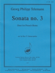 ソナタ・No.3（テレマン）（ホルン二重奏）【Sonata No. 3】